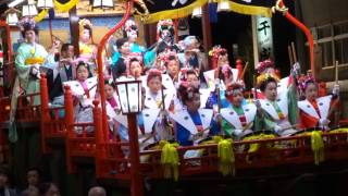 駅前ロータリーでの屋台転回／袋町組／囃子屋台運行他ほか／日高火防祭2017