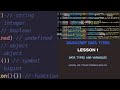 JavaScript Data Types and Variables Lesson 1