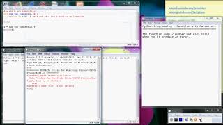 Python Programming - Function With Numbers As Parameters - CCW204 (Lesson5 )