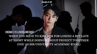 When you are assigned to a group project with your academic rival | Jungkook ff | Oneshot #bts #jkff