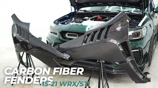 2015-2021 WRX/STI Carbon Fiber Fenders Installation #wrx #sti #carbonfiber #fenders