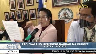 PAO, umapela kay PRRD: I-veto ang ibinawas na budget para sa Forensic Laboratory Division