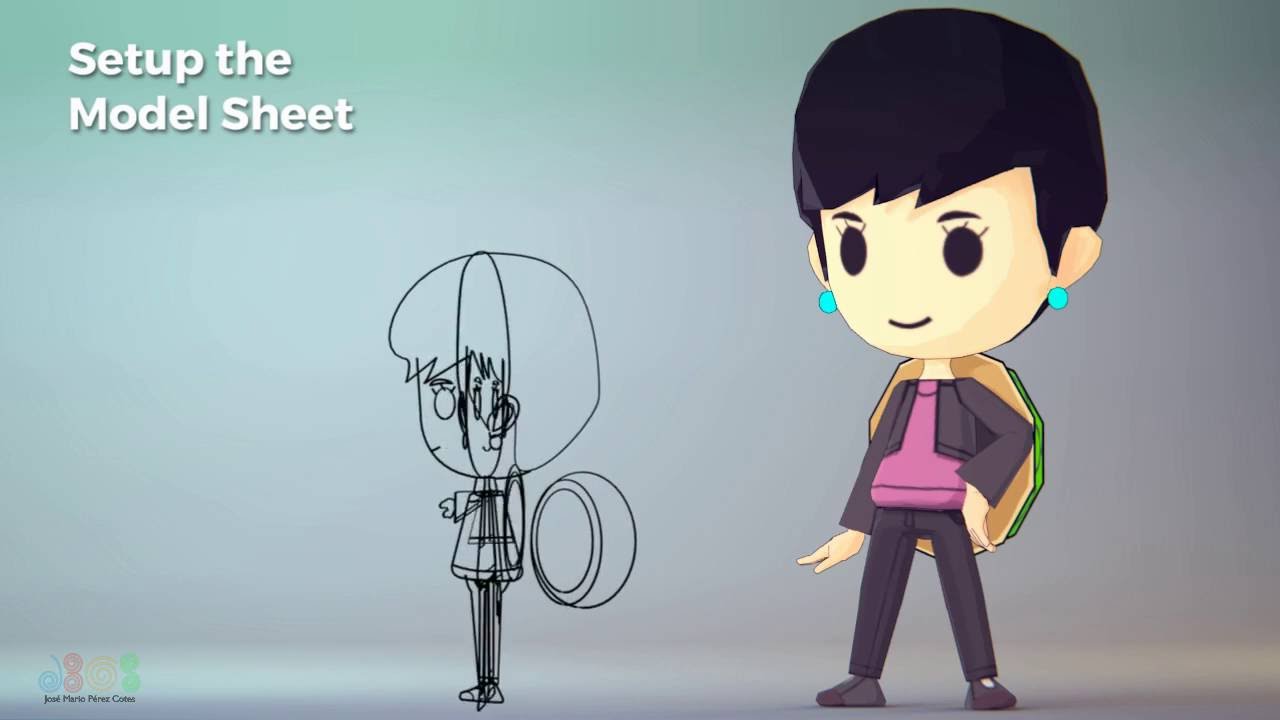 Create Low Poly Character # 1 - Setup The Model Sheet (Blender For ...