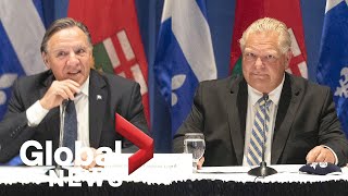 Coronavirus: Ontario, Quebec call for more federal healthcare funding in joint summit | FULL