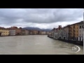 maltempo sull italia l arno in piena forte pioggia a roma