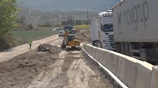 La rotonda d'accés a l'autopista, a Montblanc, tindrà un segon carril