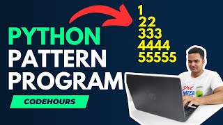 Python Pattern Programs in Hindi | Printing Digits in Right Angle Triangle Shape