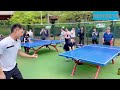 【卓球】張継科とファン公園で練習　2021年　Тренировка zhang jike с фанатами в парке 2021 год