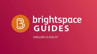 Brightspace Emailing Classlist