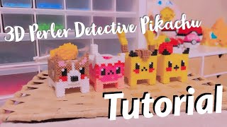 Unpacking + 3D POKEMON Detective PIKACHU Perler Tutorial Easy | NO GLUE needed