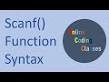 scanf syntax in c.