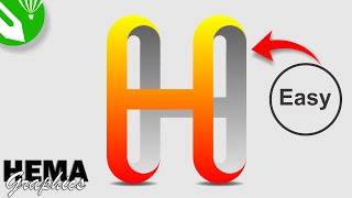 Coreldraw Tutorial - 3D Letter H Logo Design | Trips & Tricks For Beginners