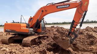 มาฟังเสียงปั้ม K3V ของ DOOSAN DX225LCA น้ำท่วมปั้นขอบอ่าง ชมไป บ่นไป excavator EP.7454