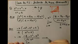 Lever les formes indéterminées en factorisant dans les fractions rationnelles Calcul de limites L1