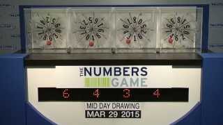 Midday Numbers Game Drawing: Sunday, March 29, 2015