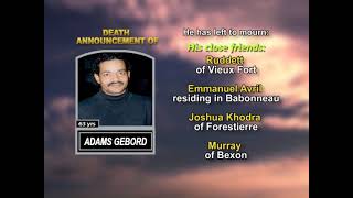Adams Gebord ~ Long Obituary