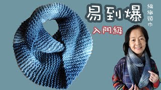 入門級易到爆織頸巾 合初哥（廣東話） Crochet Scarf, Very Easy for beginners