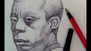 Pen & Ink Drawing Tutorials | Ballpoint pen portrait demo