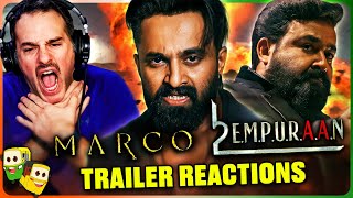 L2E EMPURAAN \u0026 MARCO TEASER AND TRAILER REACTION! | Mohanlal  | Prithviraj Sukumara | Unni Mukundan