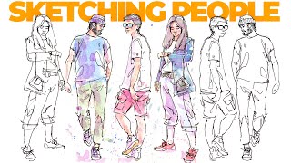 How to SKETCH PEOPLE step by step!✍🏼