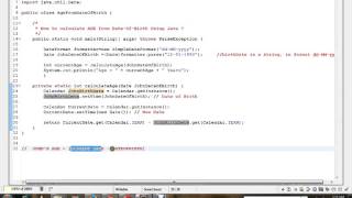 HOW TO CALCULATE AGE FROM DATE OF BIRTH USING JAVA