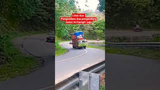 HAMPIR SAJA TERJADI INSIDEN PADA DUA PENGENDARA MOTOR INI...!!!!#tanjakan#truck#truckexpedisi