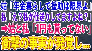 【スカッとする話】姑「年金暮らしで援助はもう限界よ」私「え？私が仕送りしてましたよね？」→姑と私「1円も貰ってない」夫に問い詰めた結果...