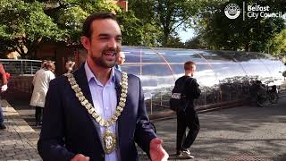 Belfast Lord Mayor gets wheels turning on all-inclusive cycle parking at Queen’s University Belfast