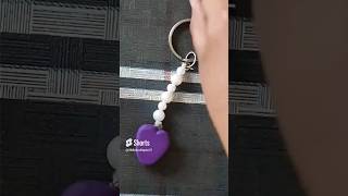 DIY purple heart keychain #easy #ytshorts #viral #shorts