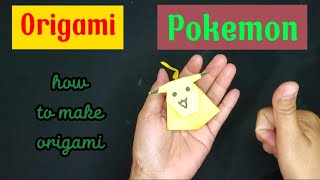 Cara membuat origami pokemon//origami easy