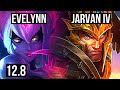 EVELYNN vs JARVAN IV (JNG) | 16/1/12, Legendary, 400+ games | EUW Master | 12.8