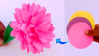 Beautiful Flower Making With Paper | DIY | How to make paper flower step by step