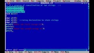 string concatenate program // using c programming