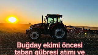 Buğdaya taban gübresi atıp, mini tiller çekiyoruz. | Pancarköy Şehitliği