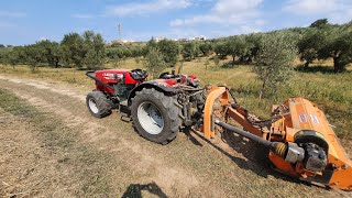 trincia argini DELEKS con massey ferguson 3655 GE e Fiat 640 DT farm tractor