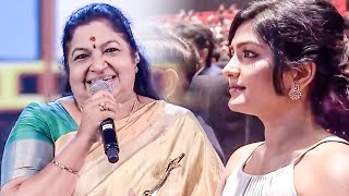 Gorgeous Eesha Rebba Adoring Chithra’s Beautiful Lines At SIIMA