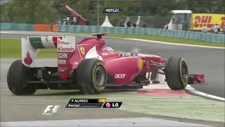 Fernando Alonso spin Hungarian GP 2011