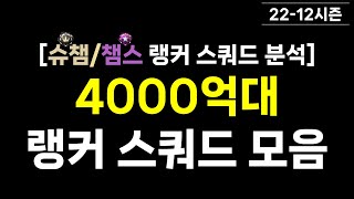 [랭커's 초이스] 4000억대 슈챔/챔스 랭커 스쿼드 모음 / 피파4