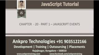 JavaScript for beginners - Chapter 20 - JavaScript Events Part 1