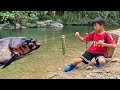 Bac's fishing techniques: Use many tubes and bamboo poles to fish, harvest a flock of bird fish.