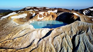 Mount Kusatsu-Shirane/Yugama crater (草津白根山/湯釜) #drone #djimini2 #mountains #japan #4k