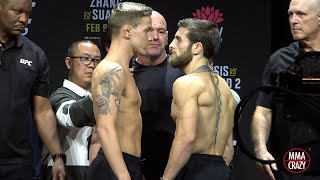 UFC 312: Colby Thicknesse vs. Aleksandre Topuria Weigh in Face Off