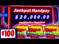 $100 SIZZLING 7 HIGH LIMIT MASSIVE JACKPOT WINS ★ HANDPAY SLOT MACHINE