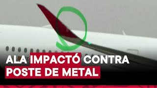 Avión chocó contra un poste de luz en el aeropuerto de Pisco