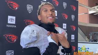 Oregon State ILB Makiya Tongue Talks Position Switch \u0026 MORE