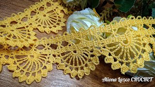 DANTELĂ ajurată, croşetată manual/ Beautiful crocheted LACE/ PIZZO all'uncinetto/ #tutorial