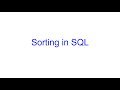 Sorting in SQL | SQL Bits | Kovolff