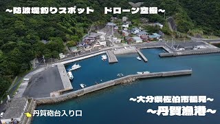 【釣り】丹賀漁港 大分県佐伯市鶴見_アジング_エギング_ドローン空撮_fishing spot