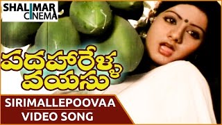 Padaharella Vayasu Movie || Sirimallepoovaa Video Song || Chandra Mohan,Sridevi || Shalimarcinema