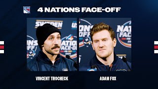 4 Nations Face-Off Practice: Vincent Trocheck \u0026 Adam Fox | Feb. 16, 2025